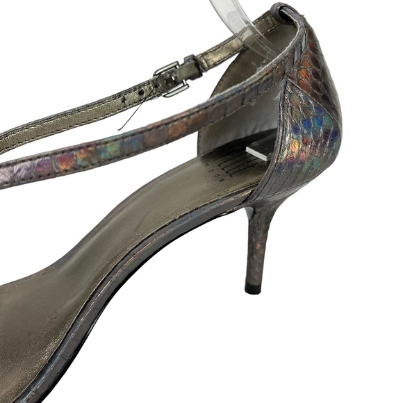 PELLE MODA Genuine Leather Rhinestone T Strap High Heels Sandals Formal Shoes 7 - Picture 10 of 16